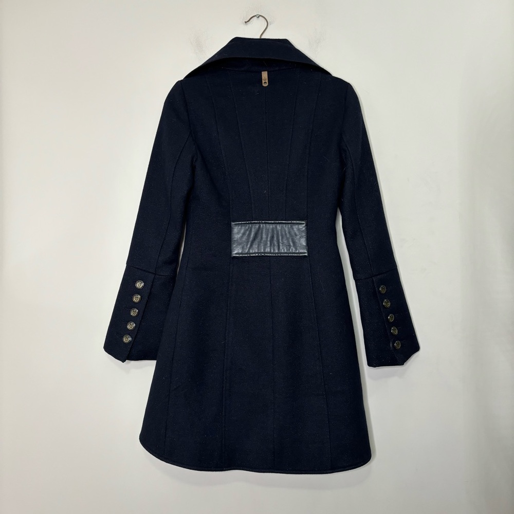 Mackage peacoat navy blue and metallic silver thread XS jacket - Picture 2 of 6
